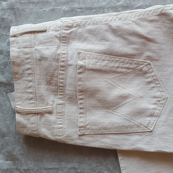 MOTHER CREAM WHITE ACT NATURAL THE HUSTLER ROLLER HEELS HIGH WAISTED JEA… - Picture 13 of 16